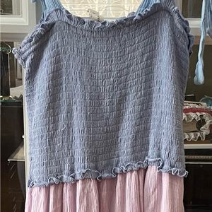 BeBop XS XSmall Sundress‎ Pink Blue Comfy